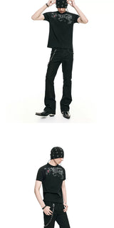Rivet Slim Canvas Punk Jeans