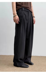 Pleated A-line Tailored Casual Pants