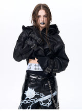 Men's Dual Hood Bomber Puffer Jacket