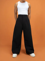 Black High Waist Wide Leg Pants
