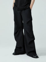 Men's Wrinkle Loose Flared Dress Pants