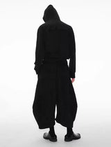 Jacquard Low-Rise Cropped Pants