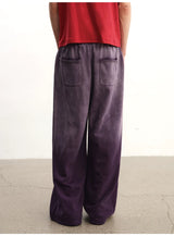 Faded Cotton Straight Loose Pants