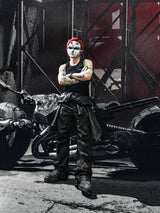 Nightfang Black Waxed Flared Jeans