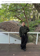 Black Khaki Camo MA1 Bomber Jacket