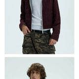 Reversible Plaid Embroidered Zip-front Fleece Jacket