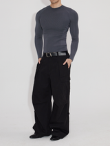 Lightweight Ribbed Knit Long Sleeve