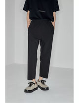 Drapey Stretchy Elastic Waist Cropped Pants
