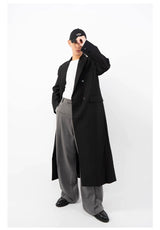 Men's Oversized Two-tone Windproof Trench Coat