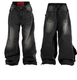Relaxed Washed Charcoal Denim Jeans