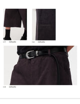 Side Pocket Striped Corduroy Capri Pants