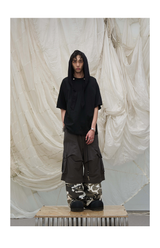 Skin-Friendly Short-Sleeve Detachable Small Hooded Tee