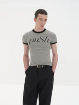 Printed Color Block Push Ringer Tees