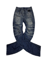 Men's Ice Blue Distressed Curved Jeans
