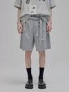 Draped Drawstring Wide Shorts