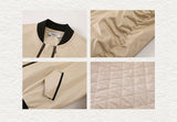 Men's Versatile Dual-Zip Satin-Reflective MA1 Bomber