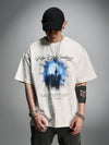 Loose Ivory Printed Short Sleeve Tee
