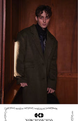 British Style Loose Long Wool Coat