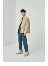Vintage Washed Straight Ankle Jeans