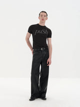 Slim Fit Rhinestone Short Sleeve Tee