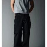 Double Pocket Rhinestone Washed Cargo Pants