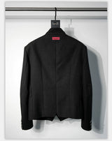Structured Shoulder Wrinkle-Resistant Linen Slim Blazer