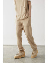 Stripe Plush Drawstring Track Pants