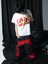 White Drunk Print Short Sleeve Tee