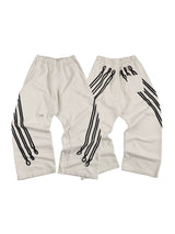 Distressed Curved Royal Ribbon Sweatpants