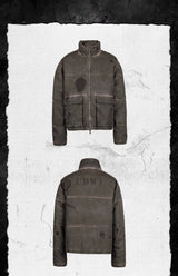 Wanderer Distressed Embroidered Dirty Dyed Parka