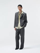 Merino Wool Pleated Elastic Waist Pants