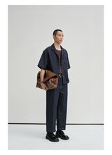 Cropped Contrast Cuban Collar Shirt Jacket