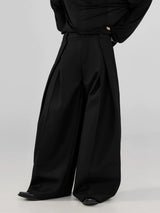 Wrinkle-Free Pleated Loose Wide Leg Pants