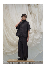 Vintage Safari Patchwork Short Sleeve Shirt