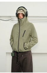 Men's Heated Zip Hooded Fleece Jacket