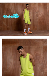 Green Grey Men's Sports Tank Tops