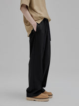 Tie Waist Straight Leg Knit Pants