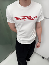 Structured Lightweight Printed Short Sleeve Tees