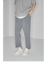 Drapey Stretchy Elastic Waist Cropped Pants