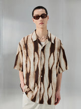 Printed Short Sleeve Cuban Collar Shirt