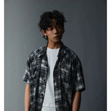Unisex Cleanfit Multi-color Fringed Plaid Shirts