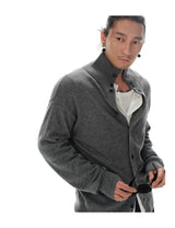 Turtleneck Merino Wool Cashmere Cardigan