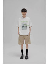 Graffiti Print Double Mercerized Tee