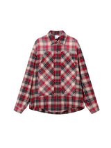 Men's Long Sleeve Splatter Plaid Shirt