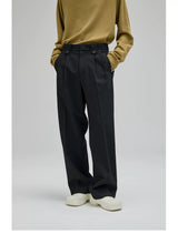 Vintage Pleated Wide Waist Casual Pants