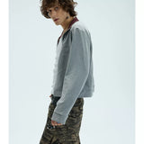 Reversible Plaid Embroidered Zip-front Fleece Jacket