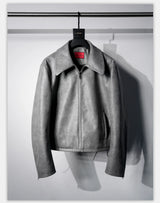 Vintage Stand Collar Biker Jacket