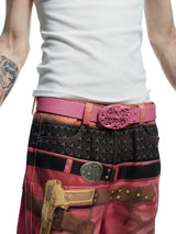 Vintage Pink Honeysuckle Top-grain Leather Belt