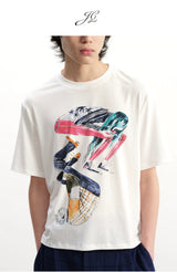 Short Sleeve Tai Chi Print Tee