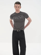 Slim Fit Rhinestone Short Sleeve Tee